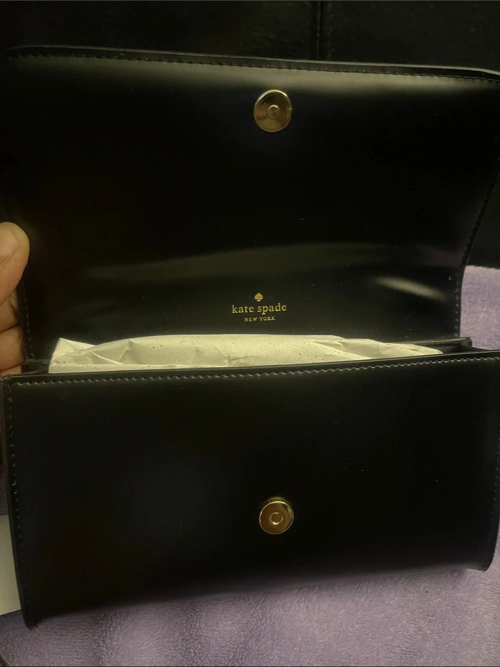 Kate Spade Black Leather Bow Belt Bag w/Gold Hardware      Sz L/XL NWT